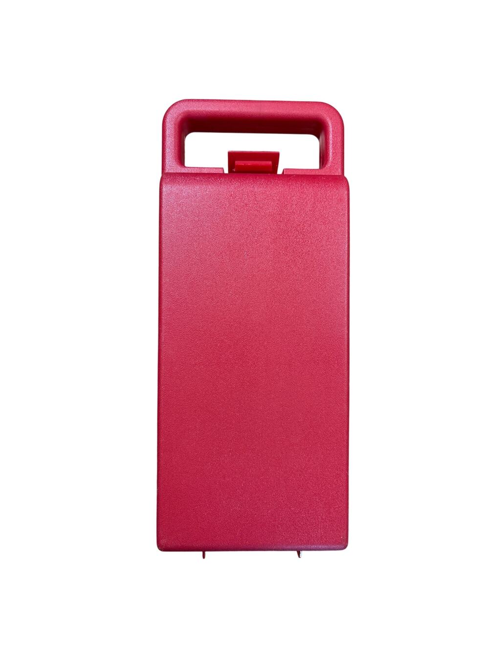Vtg 10 Cassette tape Portable Carrying case hard plastic retro red